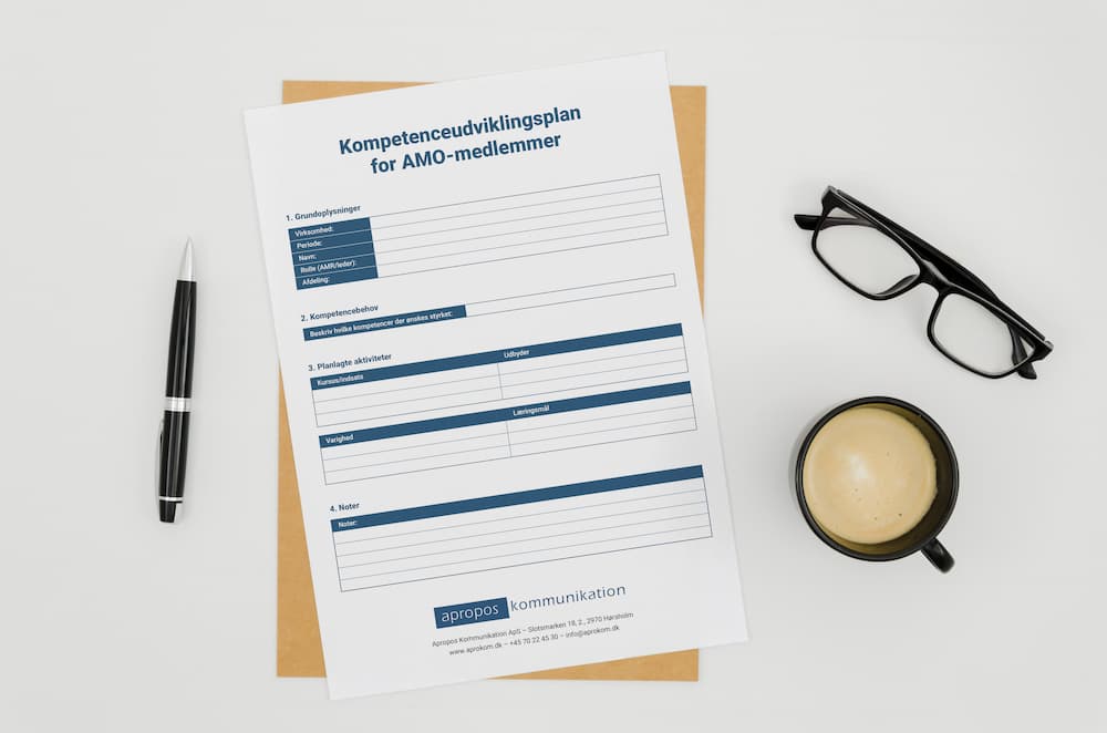 kompetenceudviklingsplan skabelon supplerende arbejdsmiljøuddannelse